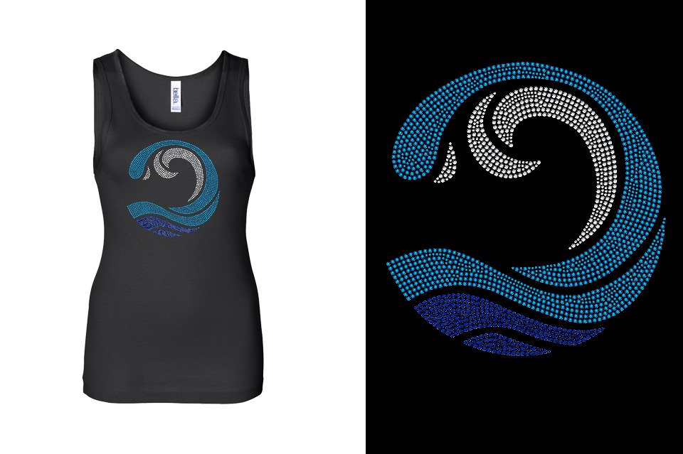 Rhinestones Myrtle Beach Allstars Wave Youth Tank