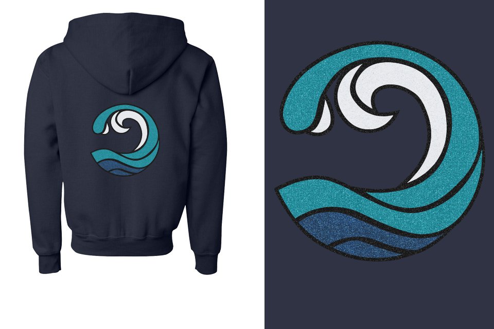 Myrtle Beach Allstars Wave - All Glitter Youth Unisex Zip Hoodie