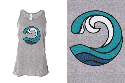 Myrtle Beach Allstars Wave - All Glitter Youth Flowy Racerback Tank