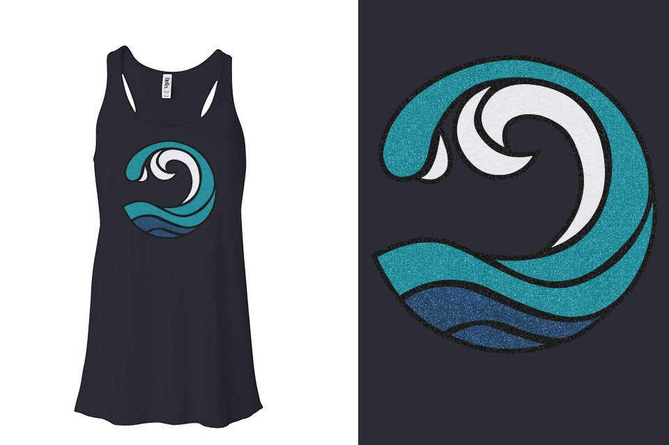 Myrtle Beach Allstars Wave - All Glitter Youth Flowy Racerback Tank