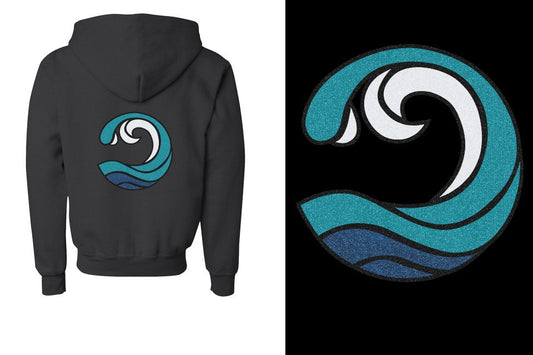 Myrtle Beach Allstars Wave - All Glitter Youth Unisex Zip Hoodie