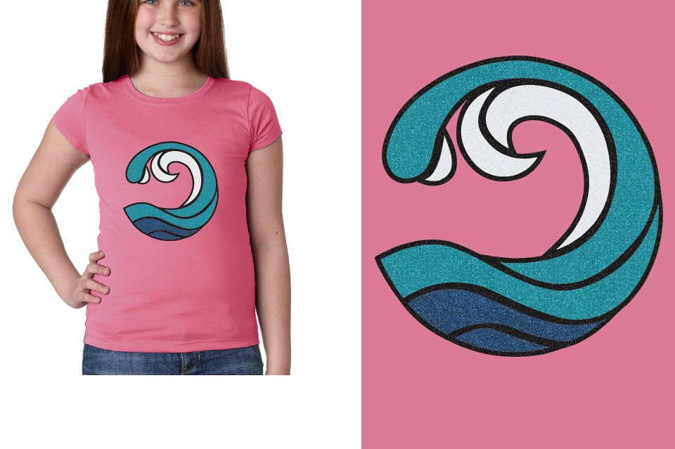 Myrtle Beach Allstars Wave - All Glitter Girls' Princess T-Shirt