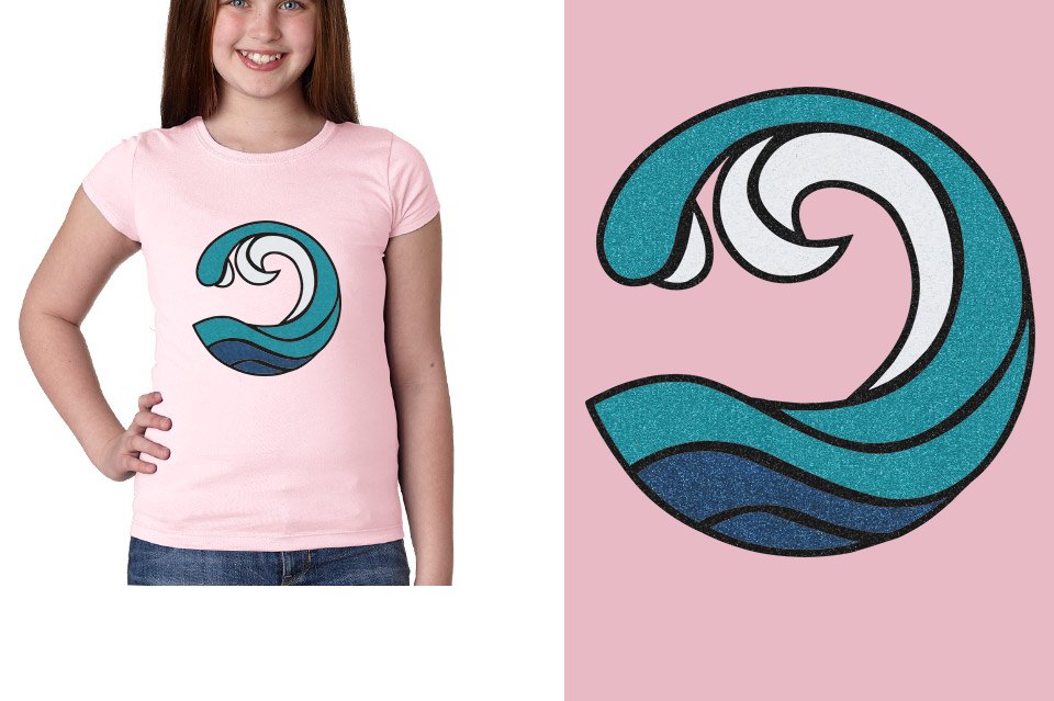 Myrtle Beach Allstars Wave - All Glitter Girls' Princess T-Shirt