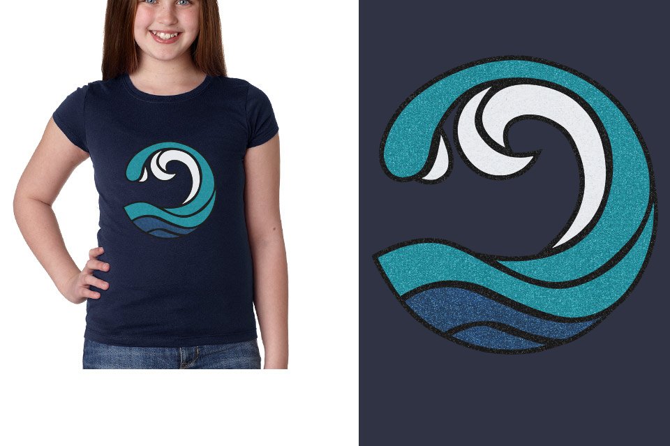 Myrtle Beach Allstars Wave - All Glitter Girls' Princess T-Shirt