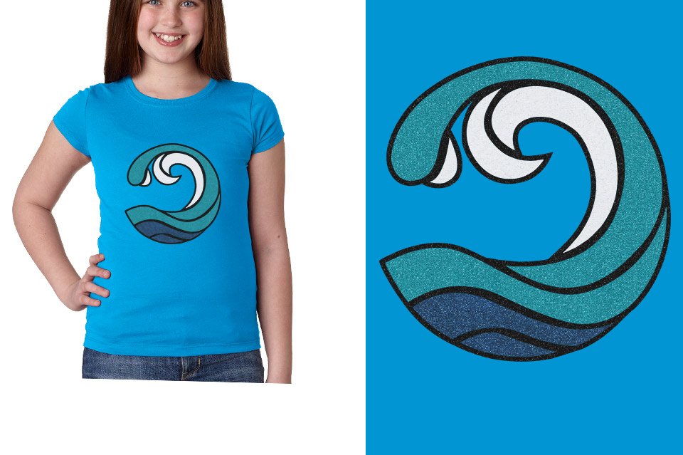 Myrtle Beach Allstars Wave - All Glitter Girls' Princess T-Shirt